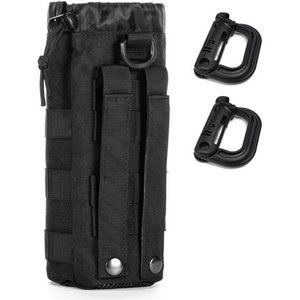 Sports Water Bottles Pouch Bag, Tactical Drawstring Molle Water Bottle Holder